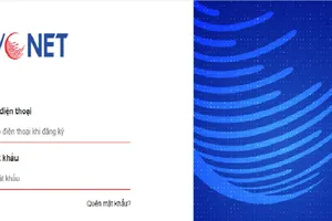 Giao diện trang thi https://vcnet.vn