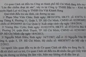 Truy tìm người trong vụ lừa đảo liên quan 2 công ty ở TP.HCM