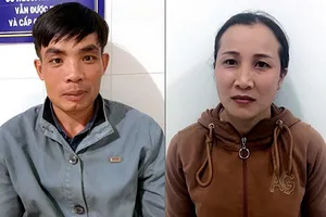 Nghi phạm Vương và Ly tại cơ quan điều tra. Ảnh: LQL