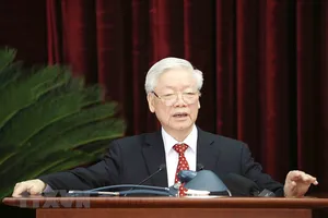 Tổng bí thư, Chủ tịch nước Nguyễn Phú Trọng phát biểu tại hội nghị. Ảnh: TTXVN