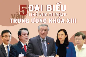 5 đại biểu trong lĩnh vực tư pháp vào Trung ương khóa XIII