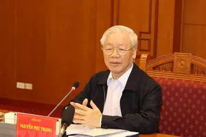 Tổng Bí thư, Chủ tịch nước Nguyễn Phú Trọng chủ trì phiên họp. Ảnh: TTXVN