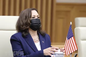 Các lãnh đạo cấp cao Việt Nam tiếp Phó Tổng thống Hoa Kỳ Kamala Harris