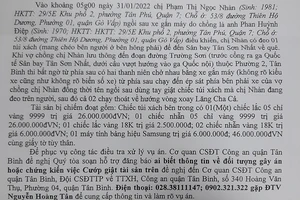 Công an tìm nhân chứng vụ giật túi xách ở gần sân bay Tân Sơn Nhất