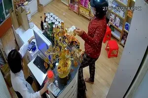 1 phụ nữ dùng chân trộm tài sản ở Bình Thạnh