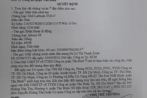 Công an Tân Bình truy tìm xe, điện thoại, laptop trong 2 vụ án