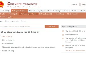 Bộ Công an thí điểm khai cấp hộ chiếu phổ thông qua cổng dịch vụ công