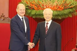 Tổng Bí thư Nguyễn Phú Trọng tiếp Thủ tướng Đức Olaf Scholz 