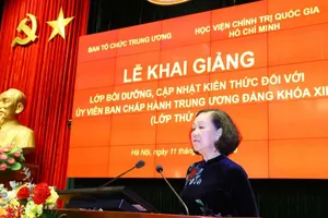 Khai giảng lớp bồi dưỡng, cập nhật kiến thức với Ủy viên Trung ương Đảng