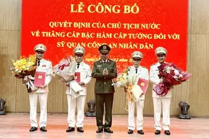 Chân dung 4 sĩ quan công an vừa được thăng cấp bậc hàm cấp tướng
