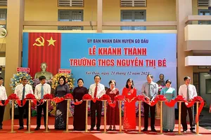 Bí thư Thành ủy TP.HCM dự lễ khánh thành trường THCS Nguyễn Thị Bé ở Tây Ninh