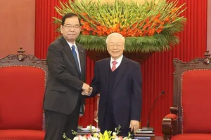 Tổng Bí thư Nguyễn Phú Trọng tiếp đoàn đại biểu Đảng cộng sản Nhật Bản