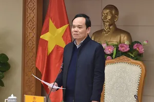 Phó Thủ tướng Trần Lưu Quang phát biểu chỉ đạo tại cuộc họp.