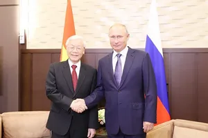 Tổng Bí thư Nguyễn Phú Trọng chúc mừng Tổng thống Nga Vladimir Putin