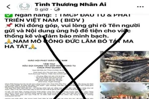 Xuất hiện Facebook giả mạo kêu gọi quyên góp, ủng hộ chùa Phổ Quang