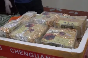 Món hàng đặc biệt trong thùng xốp được vận chuyển từ Campuchia về Việt Nam