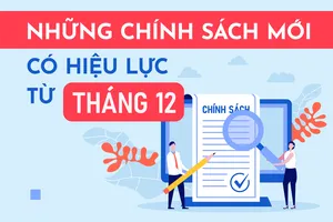 Những chính sách mới có hiệu lực thi hành từ tháng 12-2021