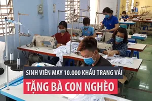 Tình người mùa dịch: SV Cần Thơ may khẩu trang cho người nghèo