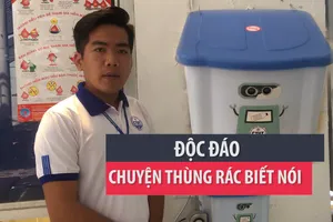 Độc đáo thùng rác biết nói 'xin chào' và 'cảm ơn'