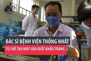 BV Thống Nhất sản xuất 3.000 khẩu trang mỗi ngày