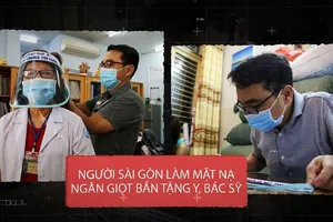 Người Sài Gòn làm mặt nạ ngăn giọt bắn tặng y bác sĩ