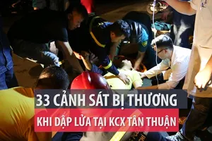 Chữa cháy ở Khu chế xuất Tân Thuận, 33 cảnh sát bị thương