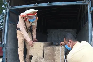 Đắk Lắk: Phát hiện xe ô tô tải chở gỗ lậu