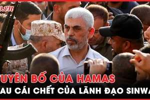 Tuyên bố của Hamas sau cái chết của lãnh đạo Sinwar