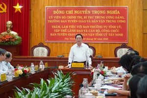 Trưởng Ban Tuyên giáo và Dân vận Trung ương làm việc tại tỉnh Tây Ninh