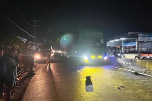 Va chạm ô tô đậu lề đường, người đàn ông bị xe container cán tử vong 