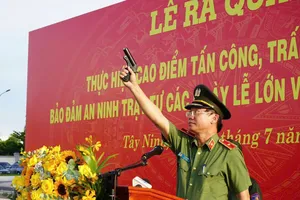 Công an tỉnh Tây Ninh ra quân cao điểm tấn công tội phạm, bảo vệ Đại hội Đảng