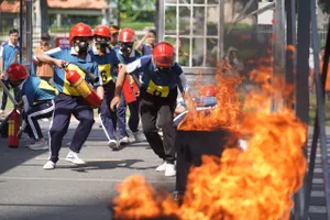 Sôi nổi Hội thi nghiệp vụ của "Tổ liên gia an toàn phòng cháy, chữa cháy"