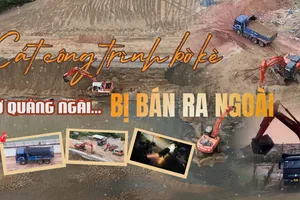 TRAILER ĐIỀU TRA: Cát công trình bờ kè ở Quảng Ngãi... bị bán ra ngoài