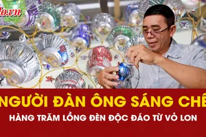 Người đàn ông sáng chế hàng trăm lồng đèn Trung thu từ vỏ lon
