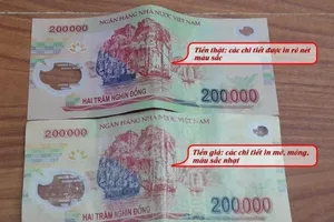 Cách phân biệt tiền thật, tiền giả 