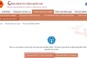 Hướng dẫn cách gia hạn BHYT hộ gia đình tại nhà