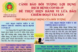 Công an khuyên người dân cảnh giác những chiêu lừa liên quan dịch COVID-19