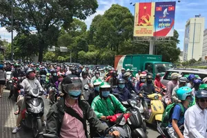 Khu vực gần vòng xoay Lăng Cha Cả, tại quận Tân Bình, TP.HCM Ảnh: HOÀNG KIM