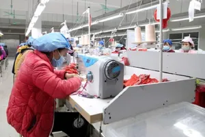 Người lao động làm việc trong một công ty may. Ảnh: V.LONG