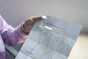 Bản sao kê chuyển mà một người đã chuyển tiền nhầm vào tài khoản người khác. Ảnh: NGUYỄN HIỀN