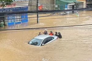 Hà Giang mưa liên tục 3 ngày, nhiều điểm ngập sâu trong nước