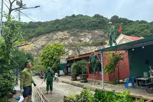 Quảng Ninh huy động lực lượng giúp người dân chằng chống nhà cửa ứng phó bão số 3