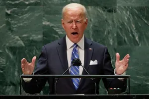 Tổng thống Mỹ Joe Biden phát biểu trước Đại hội đồng Liên Hợp Quốc hôm 21-9.