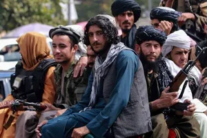 Một cuộc tuần tra của Taliban được nhìn thấy ở thủ đô Kabul hôm 23-9.