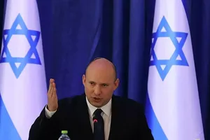 Thủ tướng Israel Naftali Bennett phát biểu tại cuộc họp Nội các Israel hôm 17-10. 