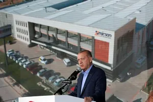 Tổng thống Thổ Nhĩ Kỳ Tayyip Erdogan phát biểu trước những người ủng hộ ông tại Eskisehir, ngày 23-10.