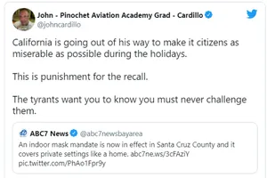 1 TP ở California ra quy định rắn về việc đeo khẩu trang trong không gian kín