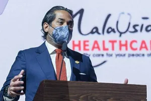 Bộ trưởng Y tế Malaysia Khairy Jamaluddin phát biểu tại một hội nghị về sức khỏe vào ngày 16-11-2021.