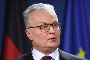 Tổng thống Lithuania Gitanas Nauseda phát biểu tại Berlin, Đức, ngày 10-2.