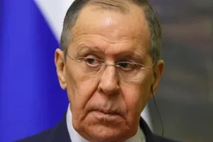 Ngoại trưởng Nga Sergei Lavrov tham dự cuộc họp báo chung với Phó Thủ tướng kiêm Ngoại trưởng Qatar Sheikh Mohammed bin Abdulrahman Al-Thani tại Moscow, Nga ngày 14-3.